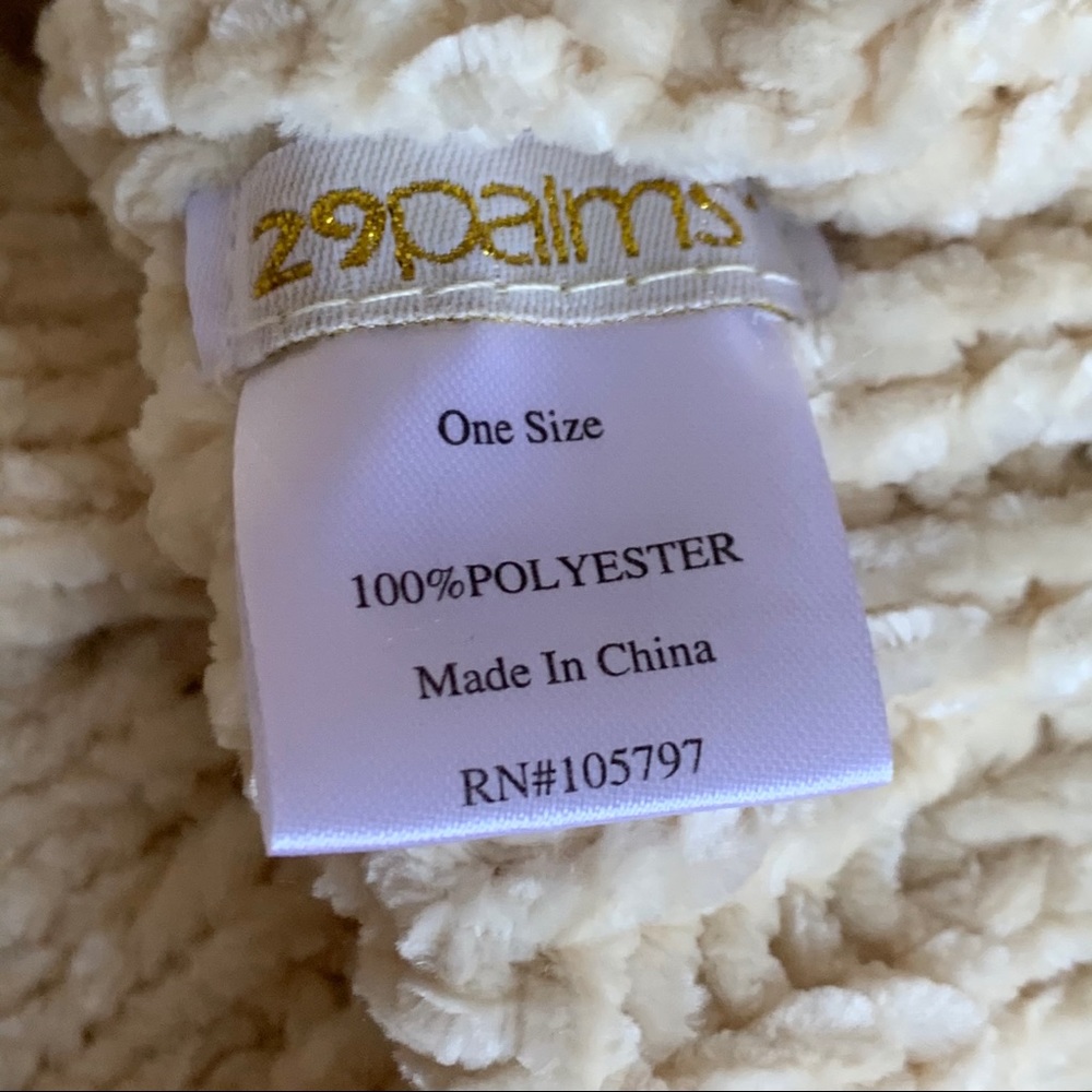 29 Palms Cream Knit Super Soft Beanie Winter Hat - Picture 2 of 6